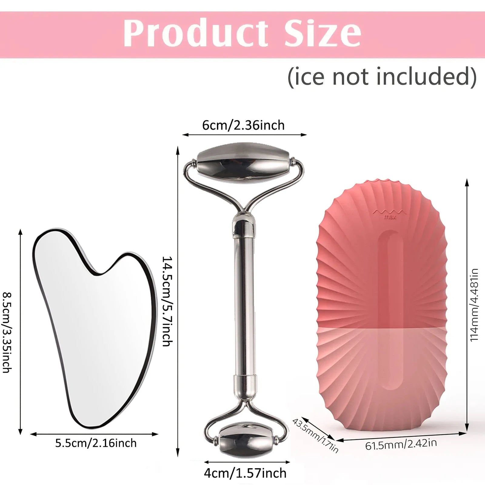 Ice Face Roller and Gua Sha Set for Effective Facial Massage - Smarsty