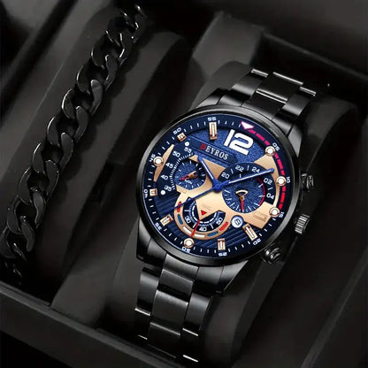Luxury Men's Silver Quartz Watch With Luminous Feature - Smarsty