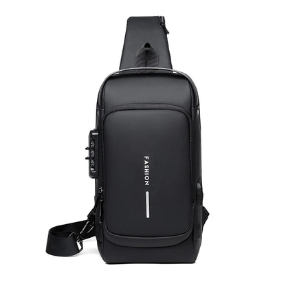 Anti Theft Chest Bag USB Charge Crossbody Sling Pack - Smarsty