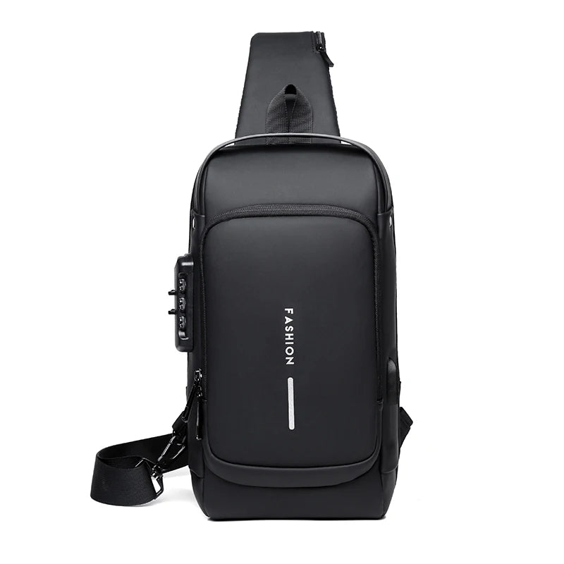 Anti Theft Chest Bag USB Charge Crossbody Sling Pack - Smarsty