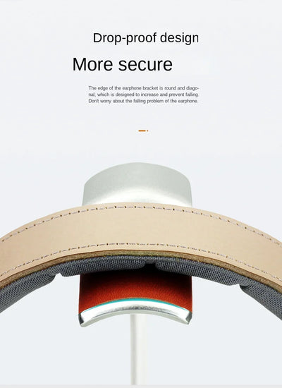 Curved Aluminum Headphone Stand with Sturdy Base - Smarsty