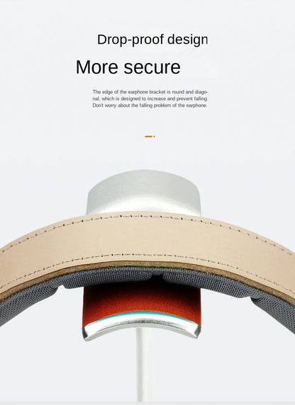 Curved Aluminum Headphone Stand with Sturdy Base - Smarsty