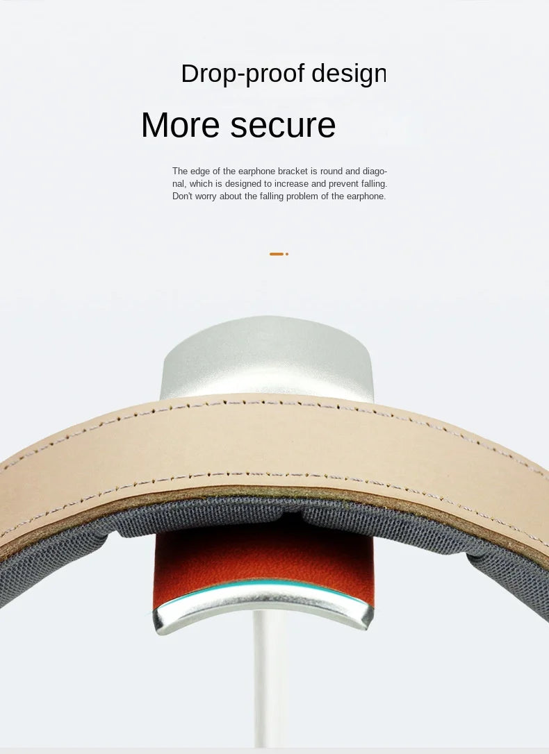 Curved Aluminum Headphone Stand with Sturdy Base - Smarsty