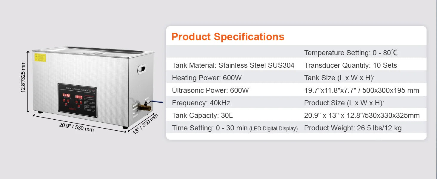SucceBuy 2L 3L 6L 10L 22L 30L Ultrasonic Cleaner Stainless Steel Portable Cleaning Washing Machine Ultrasound Home Appliance - Smarsty
