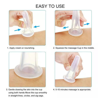 Silicone Vacuum Cupping Massage Jars for Anti Cellulite - Smarsty
