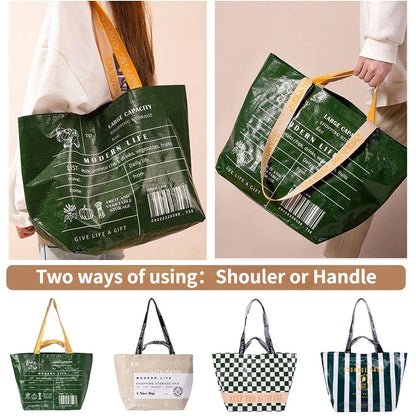 Waterproof Large Capacity Grocery Shopping Bag One Shoulder - Smarsty