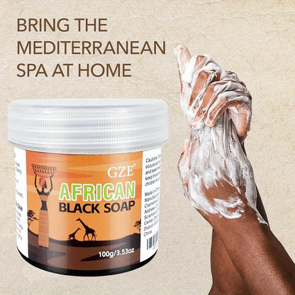 GZE African Black Soap 3-in-1 Cleanser for Deep Cleaning and Moisturizing - Smarsty