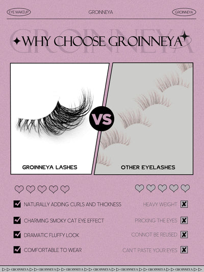 GROINNEYA Soft Natural Faux Mink Eyelashes for Everyday Wear - Smarsty
