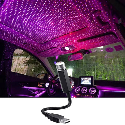 Mini LED Car Roof Star Night Light Projector Atmosphere Galaxy Lamp USB Decorative Adjustable for Auto Roof Room Ceiling Decor - Smarsty