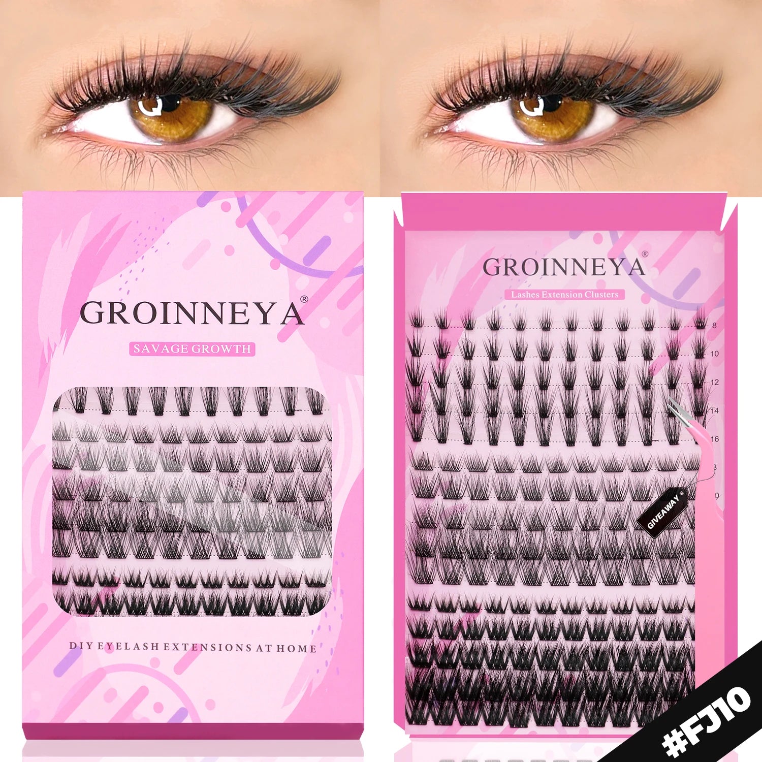 DIY Faux Mink Eyelash Extension Kit with Bond and Seal - Smarsty