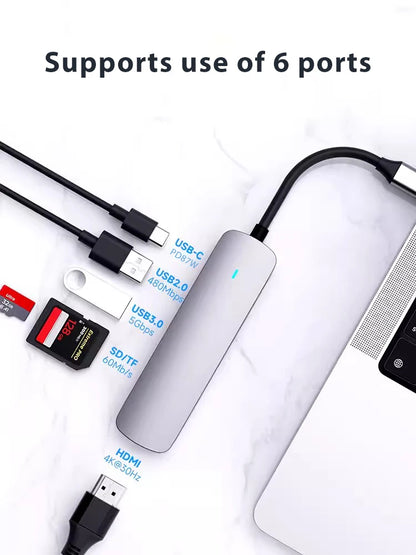 USB C Hub 4K HDMI Adapter With Multiport Thunderbolt
