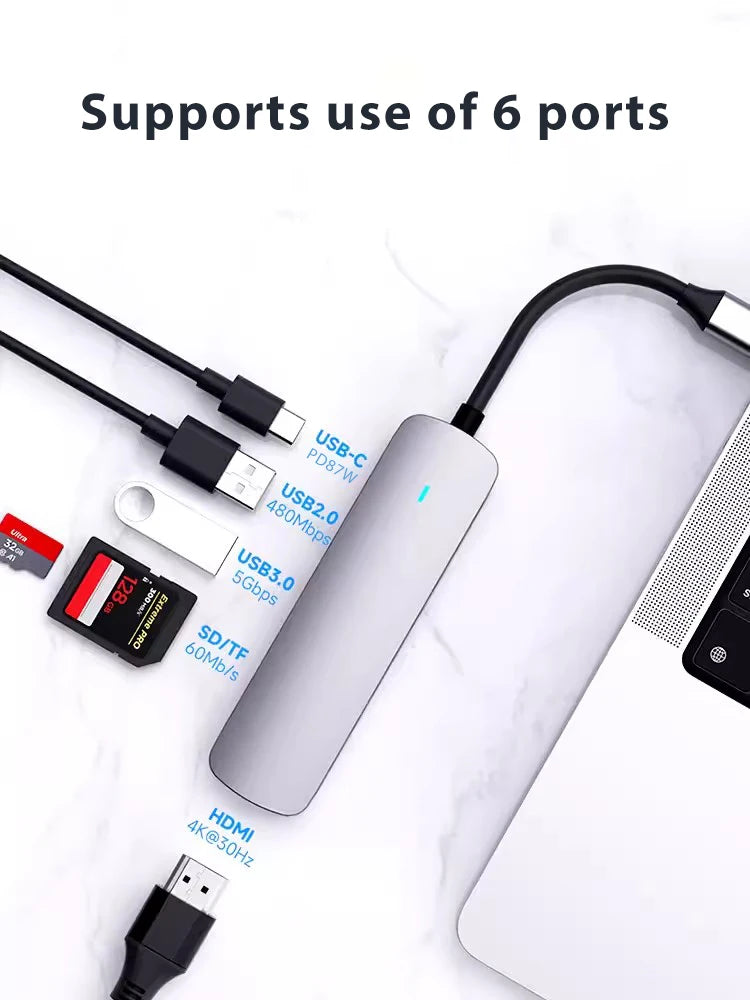 USB C Hub 4K HDMI Adapter With Multiport Thunderbolt