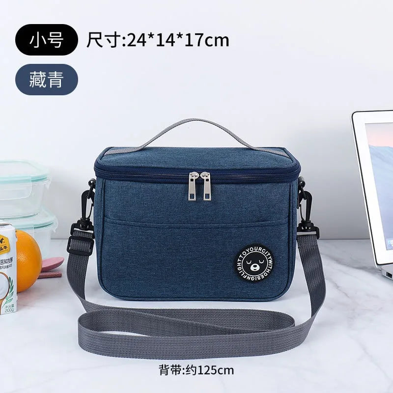 Insulated Portable Waterproof Lunch Bag With Shoulder Strap - Smarsty