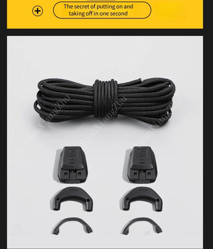 New No tie Shoe laces Round Tennis Laces Without ties Adult Kids Quality Running Sneakers Shoelaces Black White Shoes Accesories
