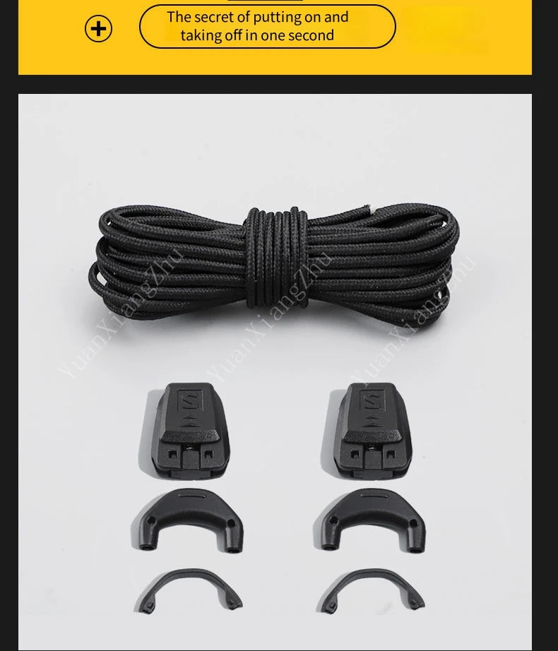 New No tie Shoe laces Round Tennis Laces Without ties Adult Kids Quality Running Sneakers Shoelaces Black White Shoes Accesories
