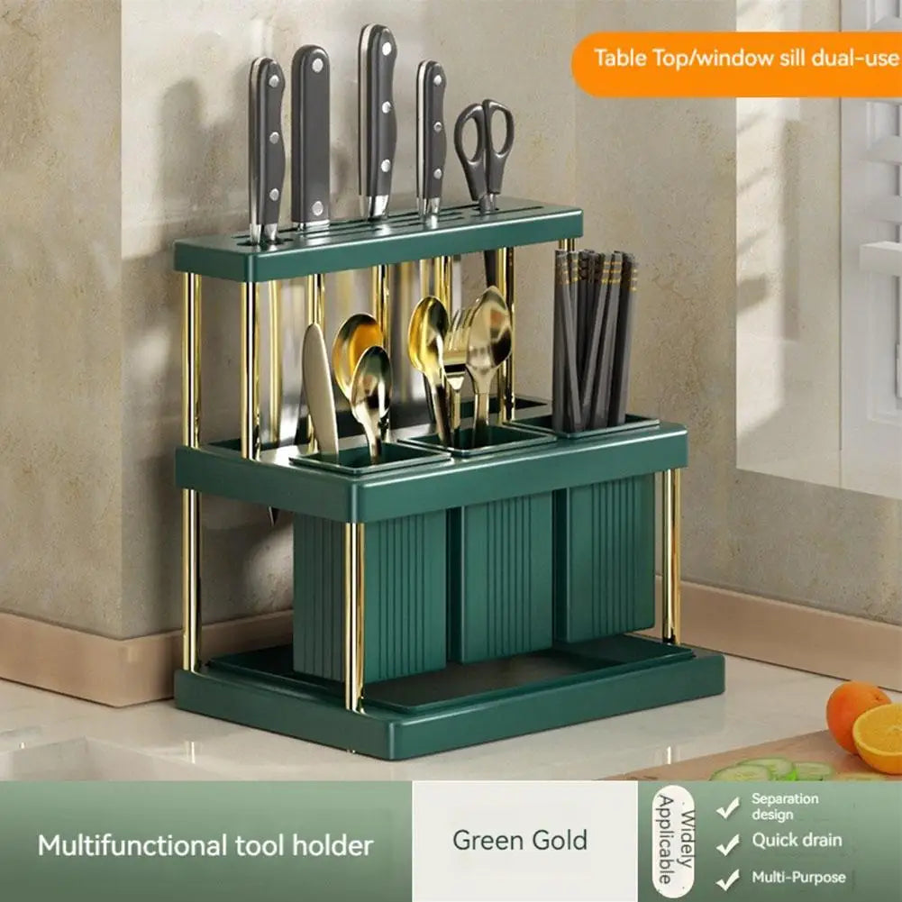 High-End Brand New Kitchen Cutlery Holder Spoon Fork Chopstick Storage Rack Utensils Organizer Kitchen Counter Top Box Rack