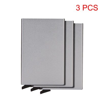 Rfid Credit Card Holder Metal Thin Slim Smart Wallet Men Women Wallets Pop Up Minimalist Small Black Purse Mini Walets for Men - Smarsty
