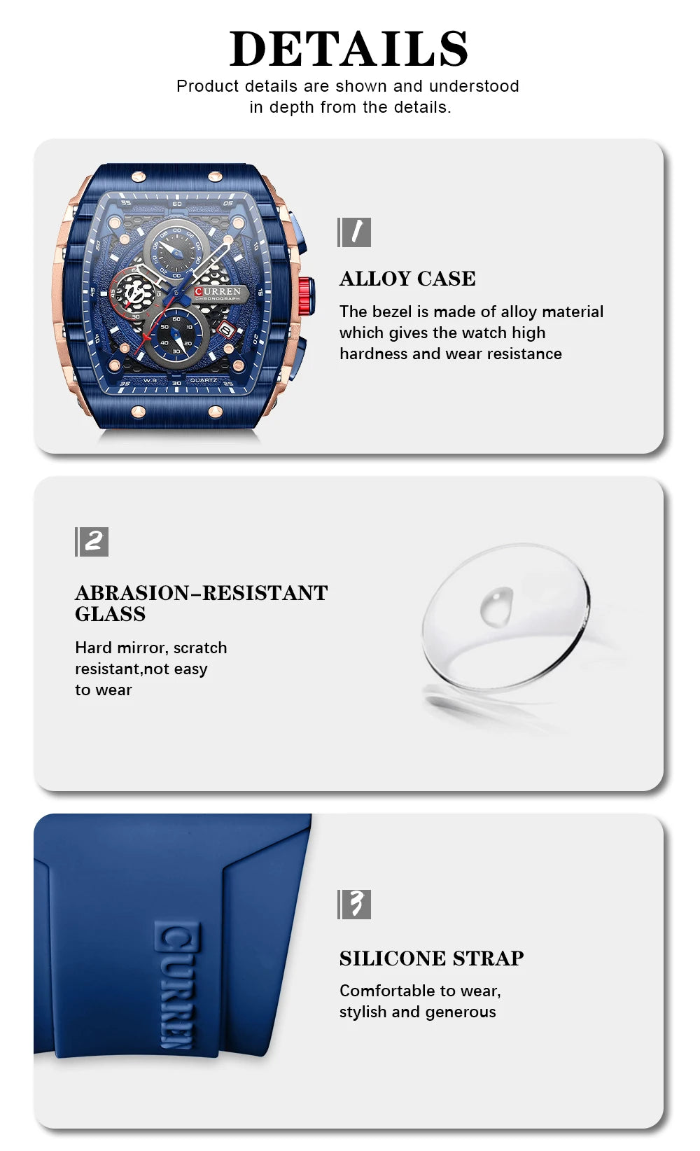 Curren Sports Large Dial Casual Quartz Watch - Smarsty