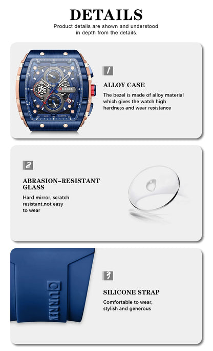 Curren Sports Large Dial Casual Quartz Watch - Smarsty
