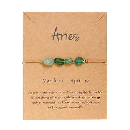 12 Constellation Natural Stone Beads Bracelets for Zodiac Signs - Smarsty