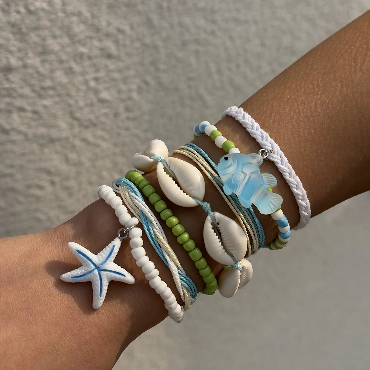 Bohemian Shell Beaded Bracelet Set for Women - Smarsty