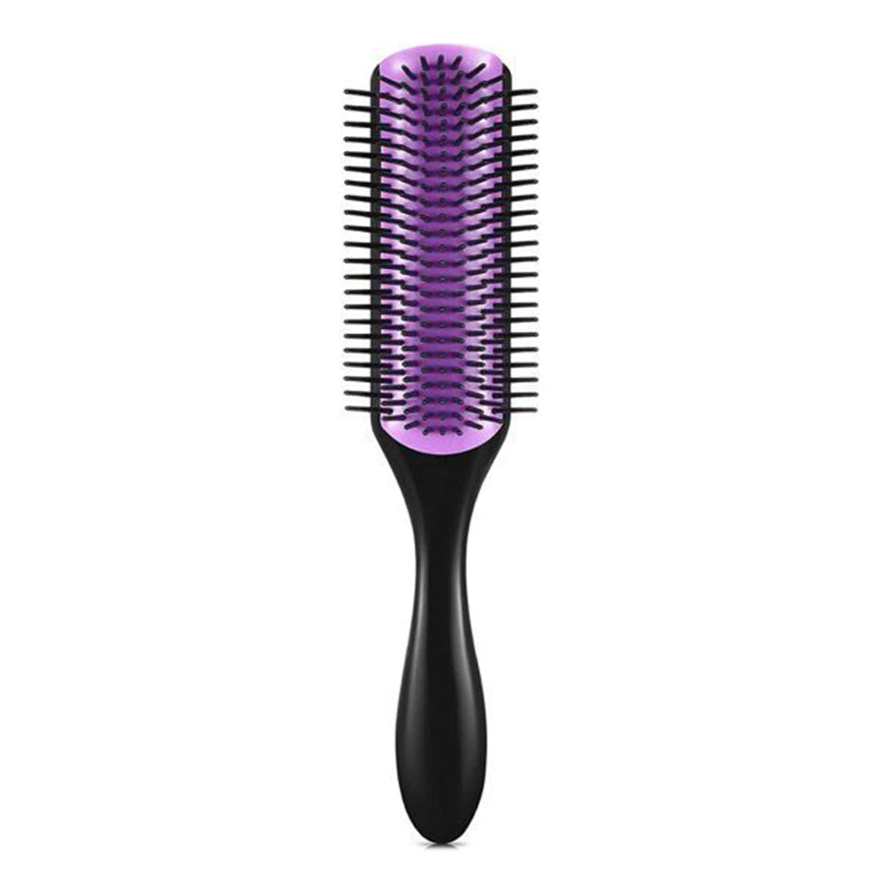 9-Rows Detangling Hair Brush Denman Detangler Hairbrush Scalp Massager Straight Curly Wet Removable DIY Hair Comb Brush