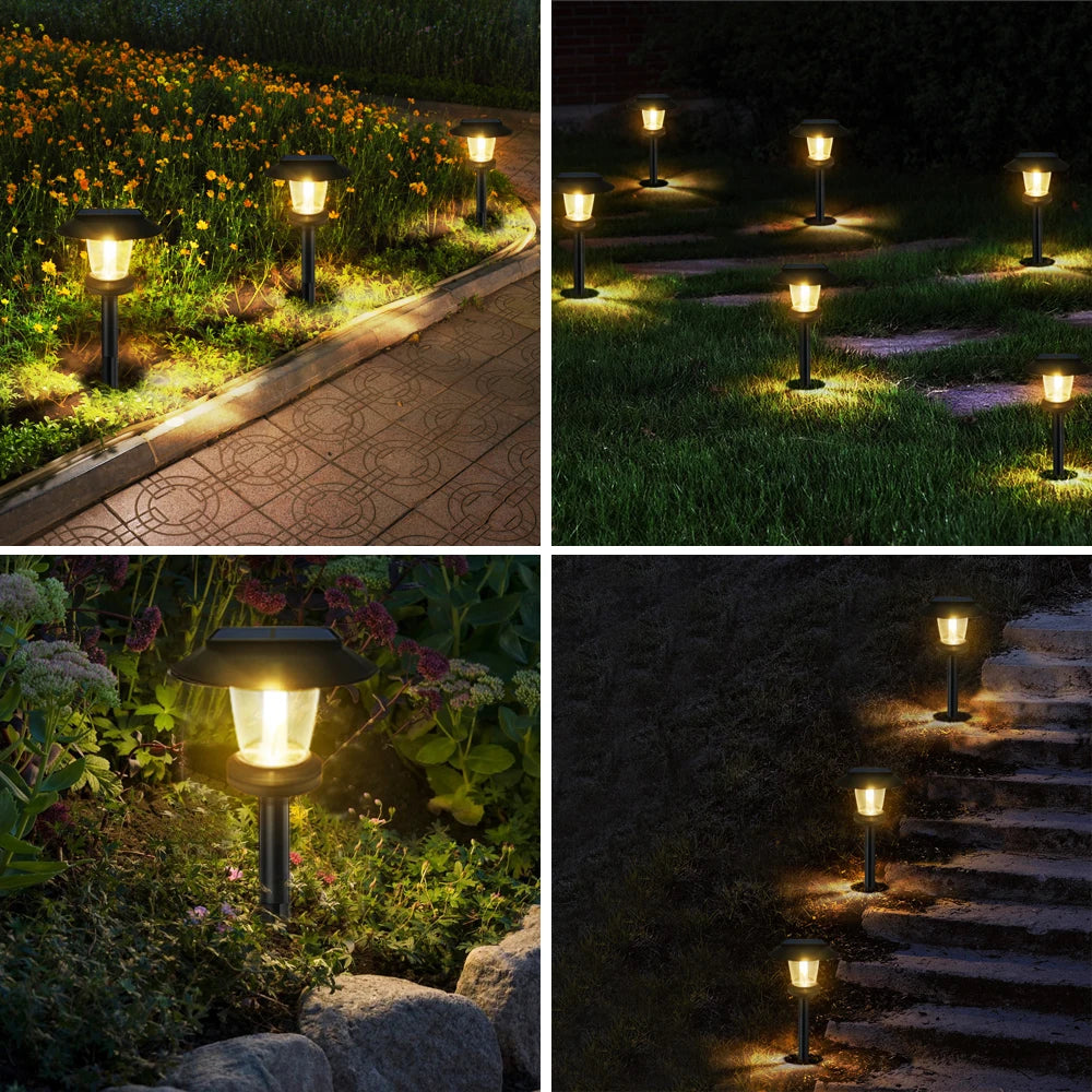Solar Pathway Lights LED Waterproof for Garden Walkway - Smarsty