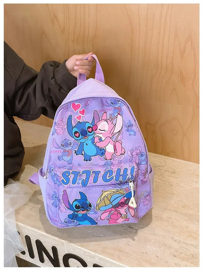 Stitch Print Nylon Daypack Ideal For Kids Travel And School - Smarsty