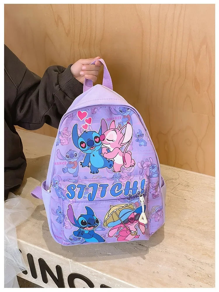 Stitch Print Nylon Daypack Ideal For Kids Travel And School - Smarsty