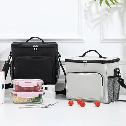 Insulated Portable Lunch Bag With Adjustable Shoulder Strap - Smarsty
