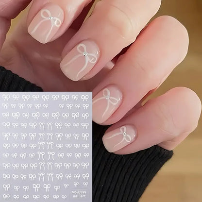Mini Bowknot Nail Art Stickers for Creative Decoration - Smarsty