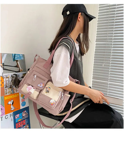 Waterproof Nylon Shoulder Bag For Women Crossbody Tote - Smarsty