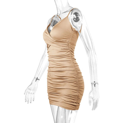 Women's Sexy Spaghetti Strap Bodycon Short Dresses,Mini Dress,Red Dresses,Woman Clothing,New In Dress,Party Dress,Clothes - Smarsty