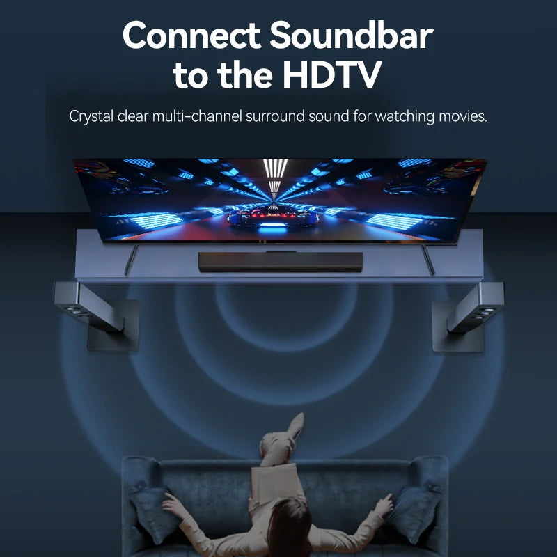Vention Digital Optical Audio Cable for Superior Sound Quality - Smarsty