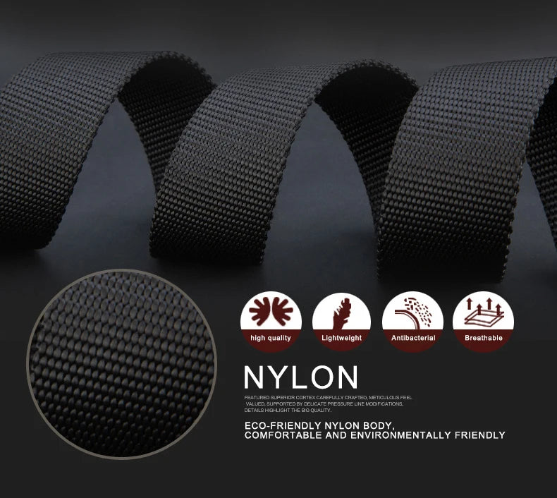 Military Tactical Nylon Belt with Automatic Buckle Durable Outdoor Canvas Belt for Men - Smarsty