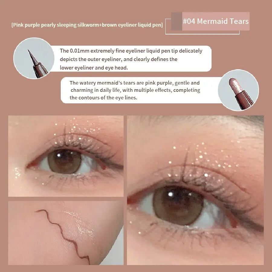 Double Head Eyeliner Pen with Fine Tip Waterproof - Smarsty