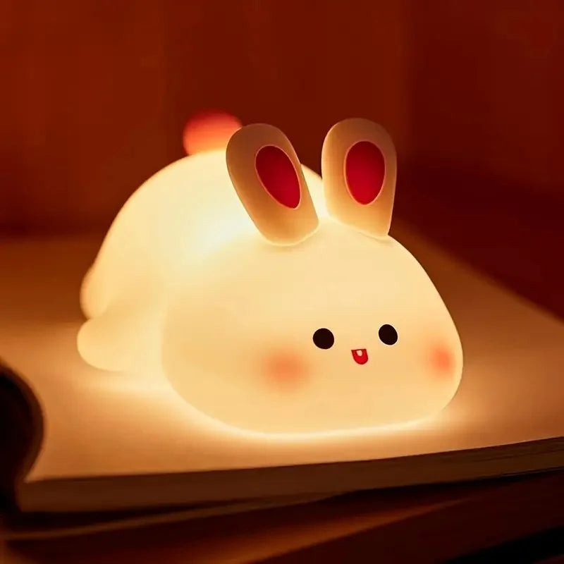 Cute Silicone Rabbit LED Night Light for Kids - Smarsty