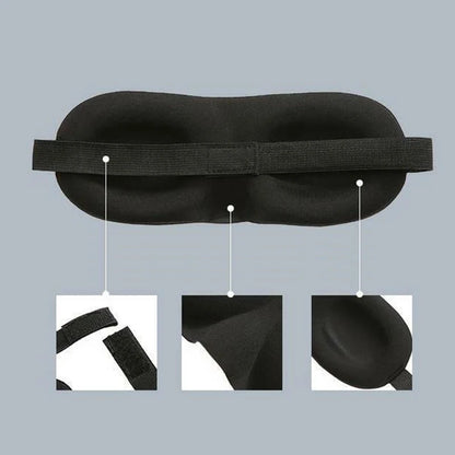 3D Contoured Sleep Eye Mask for Total Light Blockout - Smarsty