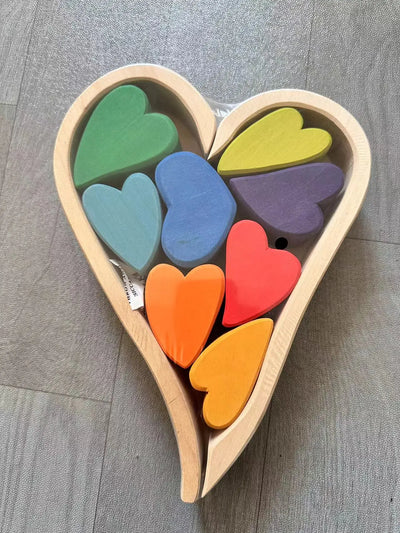 High Quality Wooden Toys Lime Wood Rainbow Arch Stacking Blocks Building Semi Color Sorting Peg Dolls Balls Slat for Kids Play - Smarsty