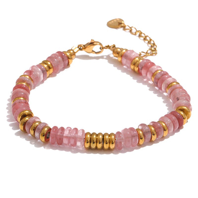 Colorful Natural Stone Beads Waterproof Bracelet for Women - Smarsty