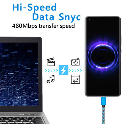 Nylon Braided USB Type C Cable for Fast Charging - Smarsty