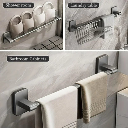 Wall Mounted Towel Rack No Drilling for Easy Storage - Smarsty
