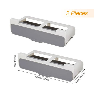 Kitchen Spice Rack Self-adhesive Spice Organizer Rack Seasoning Bottle Spice Organizer Wall-mounted Under-Shelf Kitchen Storage by Smarsty
