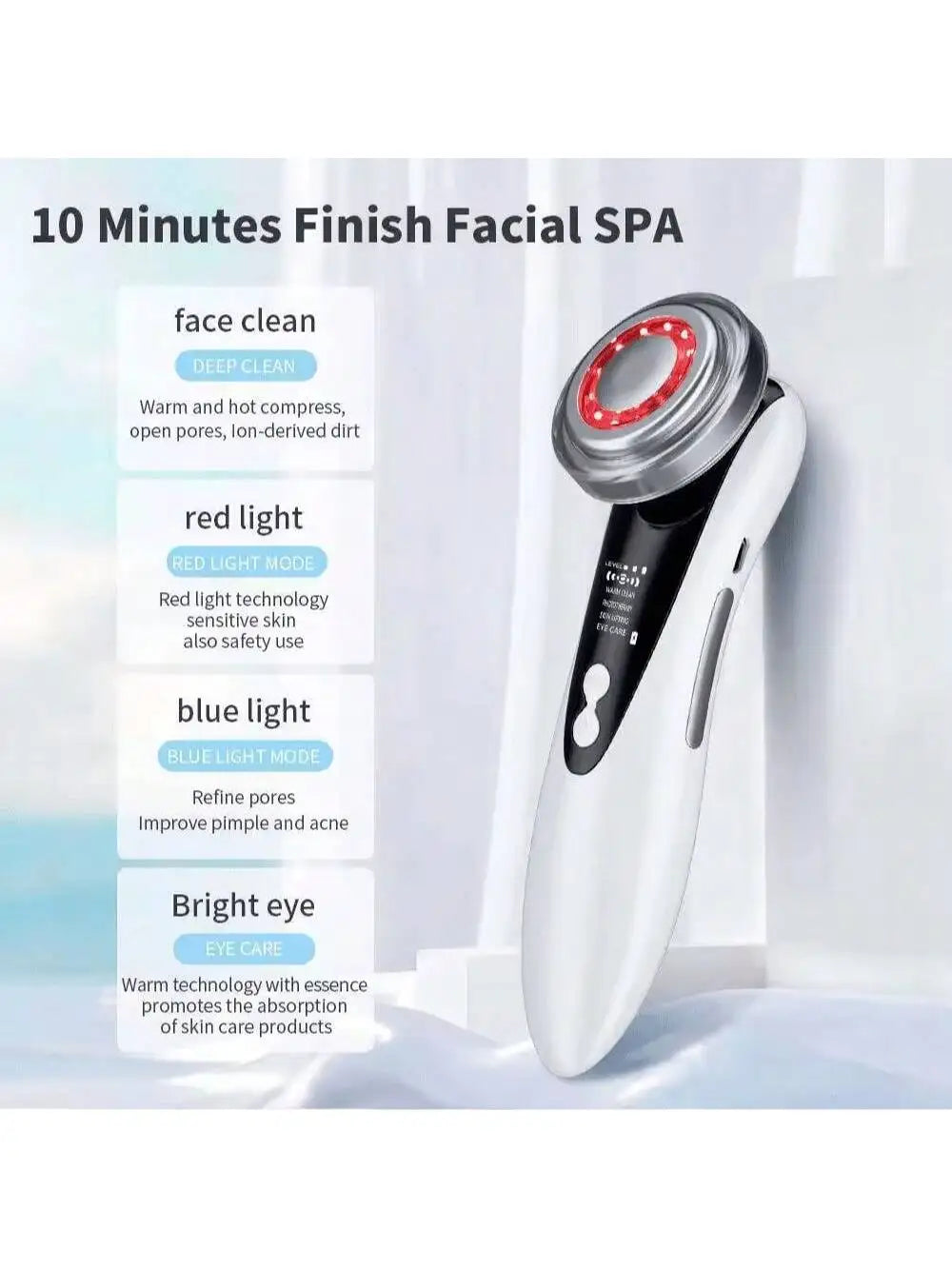 5 In 1 Facial Massager with LED Light Therapy - Smarsty