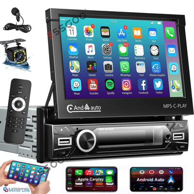 Single 1 din car radio 7 inch HD Autoradio multimedia player 1DIN WIFI GPS car audio car audio MP5 Bluetooth USB TF FM camera