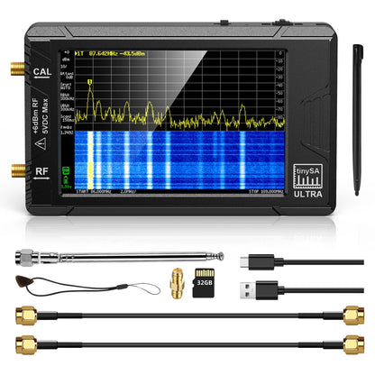 TinySA Ultra Spectrum Analyzer 4 Inch Display 100kHz to 5.3GHz - Smarsty