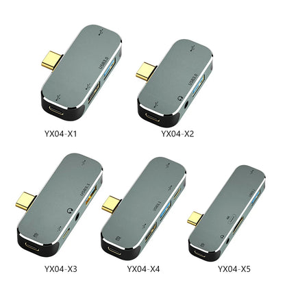 Type-C Extension Hub to 3.5 PD100W USB3.0/USB2.0/USB3.1 HDMI-Compatible Splitter Computer Peripherals