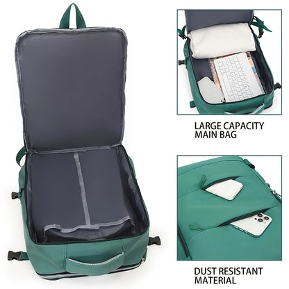 Couples Leisure Lightweight Backpack Travel Backpack Female New Backpack Student Schoolbag Large Capacity Travel Commuter Luggag - Smarsty