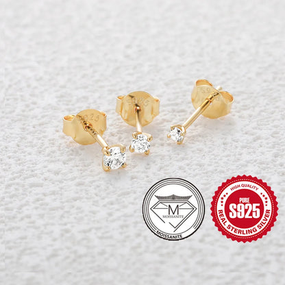 Moissanite Stud Earrings 0.5 To 1.2 Carat Sterling Silver - Smarsty
