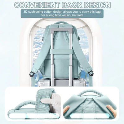 Women Men Hand Luggage Backpack Business College Laptop Travel Backpack Waterproof Carry on mochila viaje cabina avion 40x20x25 - Smarsty